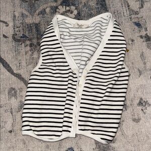 Atelier Striped Black and White Top
